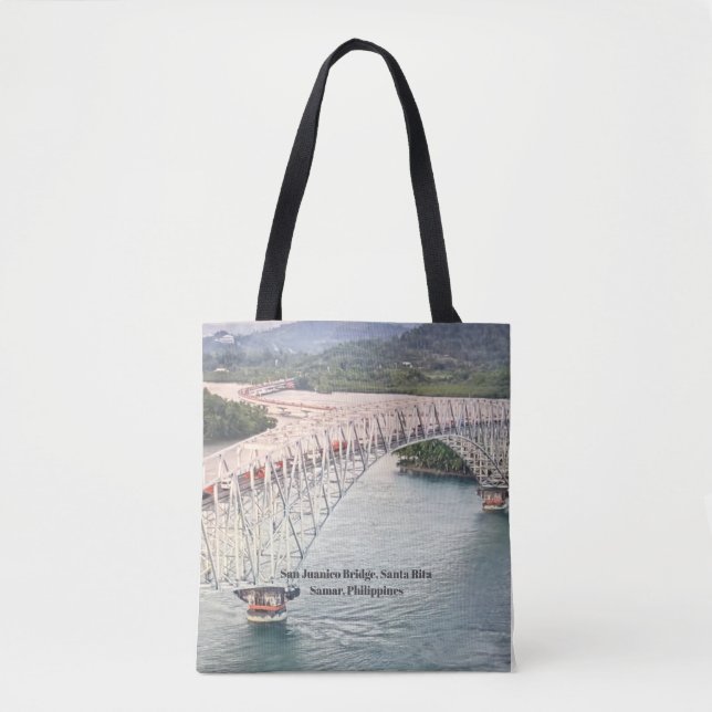 Bolsa Tote Famous San Juanico Bridge, Ph. -  (Frente)