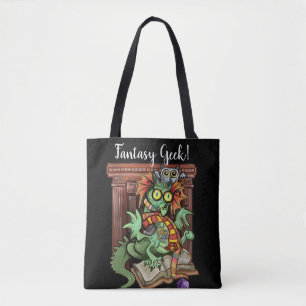 Bolsa Tote Fan Dragon "Fantasy Geek!"