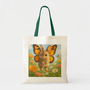 Bolsa Tote Fantasia Coelhinho Fofo Asas de Flores