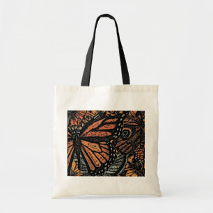 Bolsa Tote Fantasia da borboleta laranja abstrato