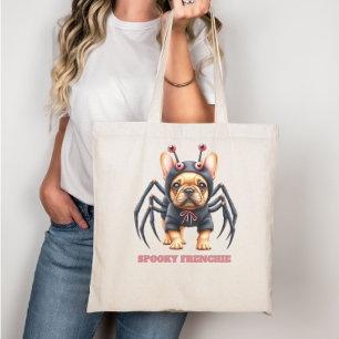 Bolsa Tote Fantasia de Aranha Frenchie Pup Halloween 