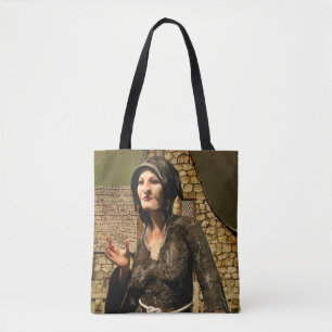 Bolsa Tote Fantasia de Bruxa Vila Medieval Halloween