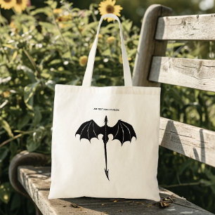 Bolsa Tote Fantasia de Dragão Tribal Negro