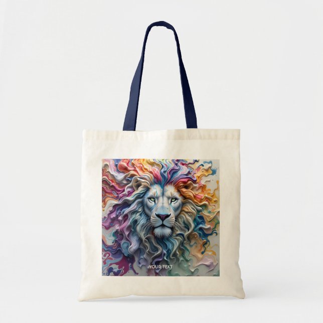 Bolsa Tote Fantasia Leão de Cera Derretida Fofa (Frente)