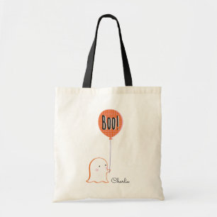 Bolsa Tote Fantasma Bonita do Halloween com balão
