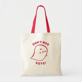 Bolsa Tote Fantasma Bonita Não Boo, Vote! Toque de Orçamento