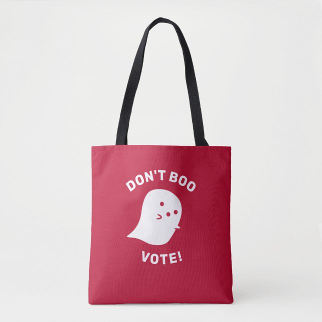 Bolsa Tote Fantasma Bonita Não Boo, Vote! Toque do Ombro (Frente)