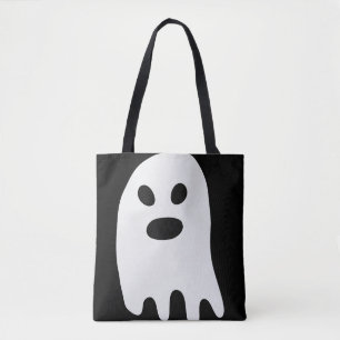 Bolsa Tote Fantasma Branco Simples do Halloween