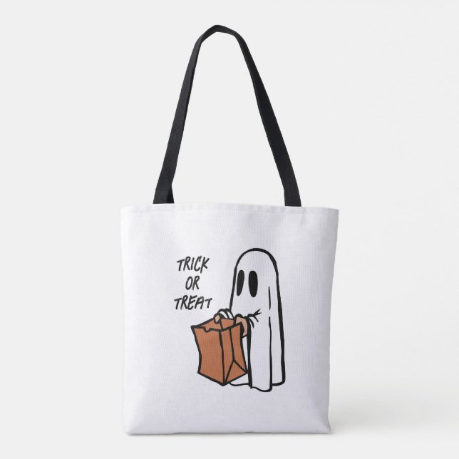 Bolsa Tote Fantasma Clássico com Truque de Bag ou Trate Bag d (Verso)