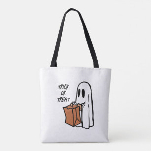 Bolsa Tote Fantasma com Truque de Saco ou Trate a Sacola de T