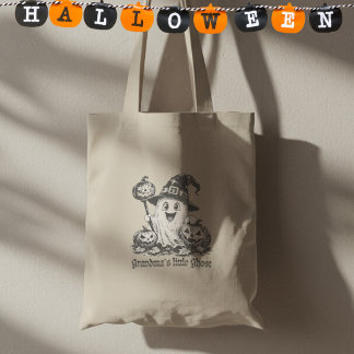 Bolsa Tote Fantasma da Vovó Vintage Halloween