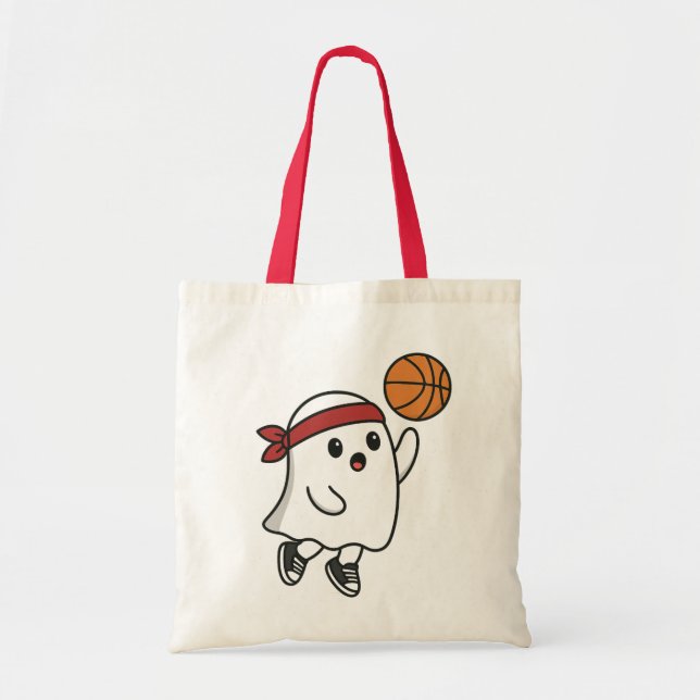 Bolsa Tote Fantasma de Basquete Spooky (Frente)