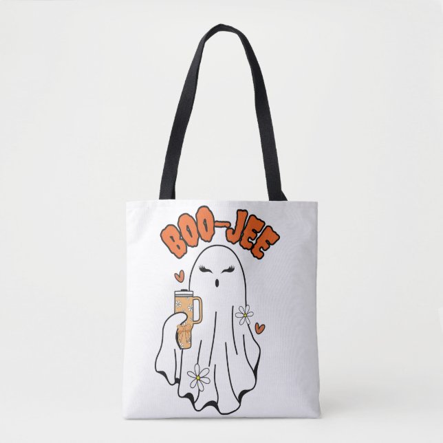 Bolsa Tote Fantasma De Boo-Jee Cute Halloween Com 40oz Tumble (Frente)