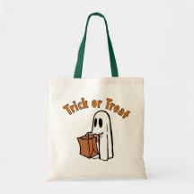 Fantasma do Halloween com Truque de Bag ou Tratar