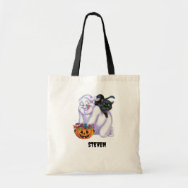 Bolsa Tote Fantasma e Halloween de Gato