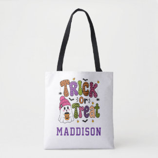 Bolsa Tote Fantasma Fofo Divertido Personalizado para Criança