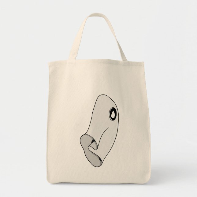 Bolsa Tote Fantasma Minimalista (Frente)