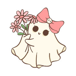 Bolsa Tote Fantasma Rosa Fofo Personalizado para o Halloween