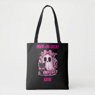 Bolsa Tote Fantasma Rosa-Gelado Personalizado Halloween