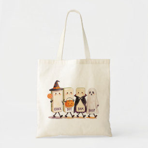 Bolsa Tote Fantasmagoria de Mahjong de Halloween com Azulejos