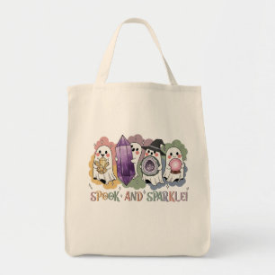 Bolsa Tote Fantasmas bonitos cristalinos Halloween Magia