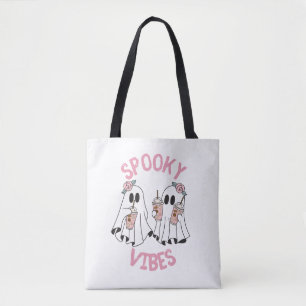 Bolsa Tote fantasmas bonitos de halloween vibram vibrações as