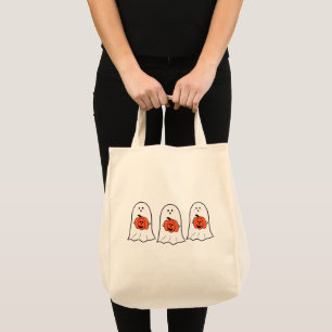 Bolsa Tote Fantasmas com Jack-o-Lanternas