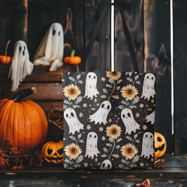 Bolsa Tote Fantasmas do Gótico de Verão e Girassóis Spooky