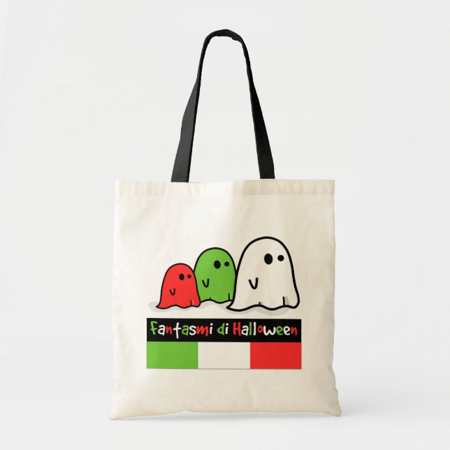 Bolsa Tote Fantasmas do Halloween Italiano, Fantasmi di Hallo (Frente)