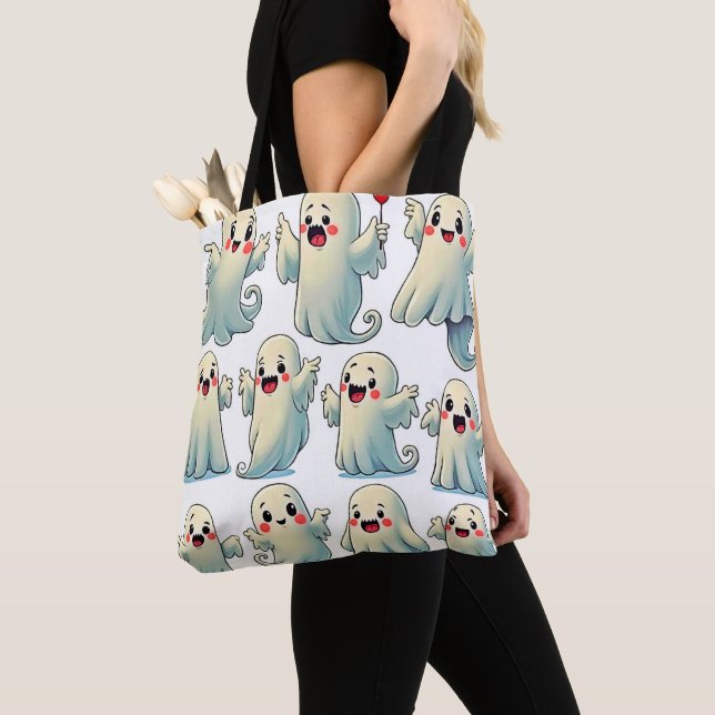 Bolsa Tote Fantasmas Fofos e Assustadores: Divertidamente Ass (Close Up)