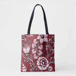 Bolsa Tote Fantastic Flowers (Maroon) Fine Art