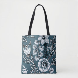 Bolsa Tote Fantastic Flowers (Slate Teal) Fine Art