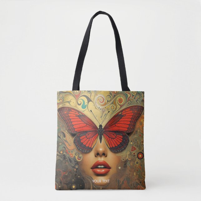 Bolsa Tote Fantasy Abstrato Bonito Borboletas Olhos (Frente)