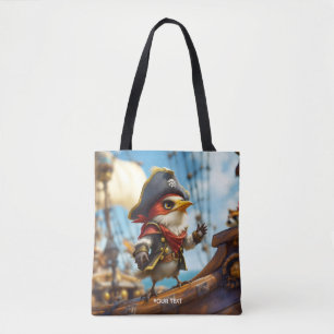 Bolsa Tote Fantasy Cute Bird Pirate