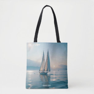 Bolsa Tote Fantasy Cute Boat Sea Sun