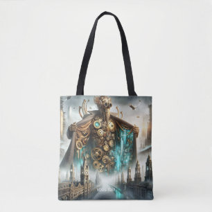 Bolsa Tote Fantasy Cute Bridge Steampunk Robot