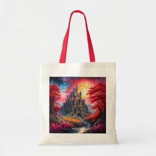 Bolsa Tote Fantasy Cute Castle Moon Trees