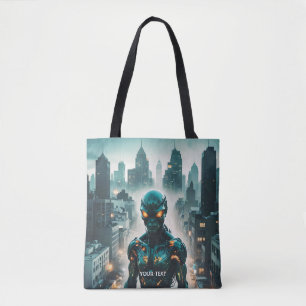 Bolsa Tote Fantasy Cute Cyborg Evening City