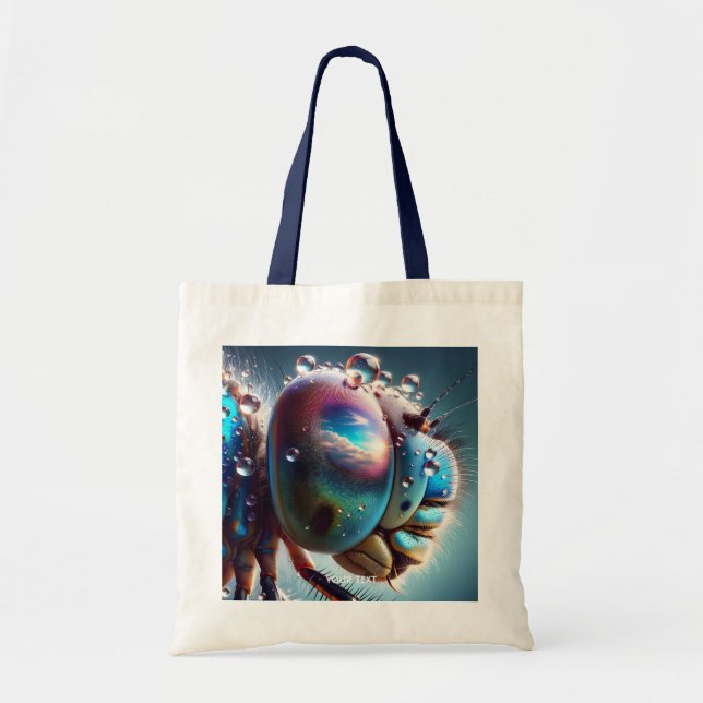 Bolsa Tote Fantasy Cute Dragonfly Macro Photo (Frente)