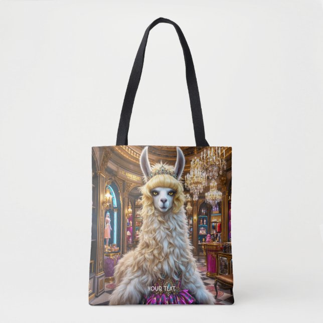 Bolsa Tote Fantasy Cute Drama Llama Queen (Frente)