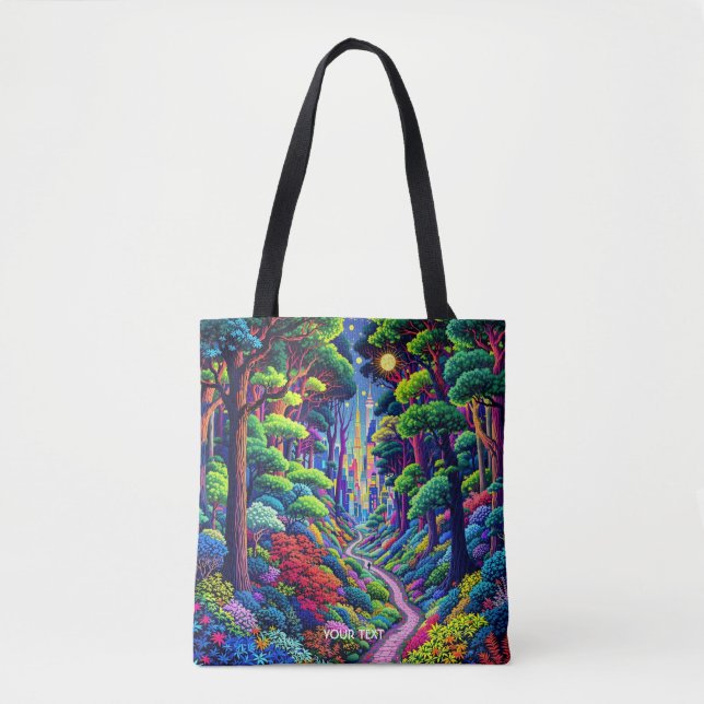 Bolsa Tote Fantasy Cute Forest And City (Frente)