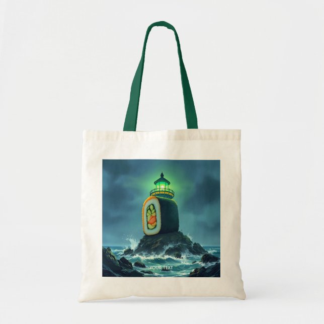 Bolsa Tote Fantasy Cute Giant Sushi Lighthouse (Frente)