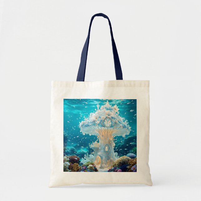 Bolsa Tote Fantasy Cute Glass Toadstool House (Frente)