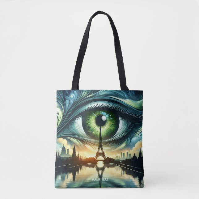Bolsa Tote Fantasy Cute Green Eyes Paris (Frente)
