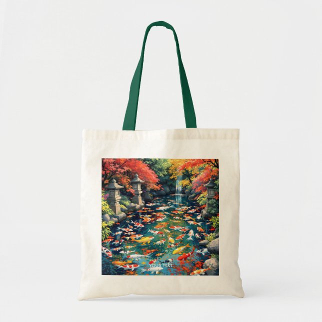 Bolsa Tote Fantasy Cute Koi Fish Pond (Frente)