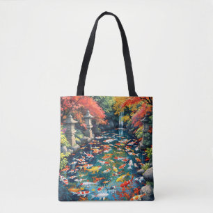 Bolsa Tote Fantasy Cute Koi Fish Pond