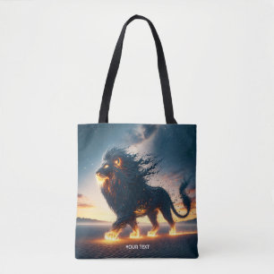 Bolsa Tote Fantasy Cute Lion Desert Fire
