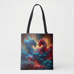 Bolsa Tote Fantasy Cute Red Dragon