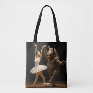 Bolsa Tote Fantasy Cute Rhino Dancer Ballerina