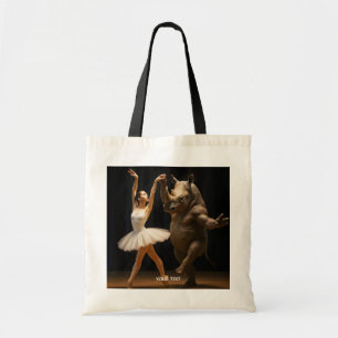 Bolsa Tote Fantasy Cute Rhino Dancer Ballerina
